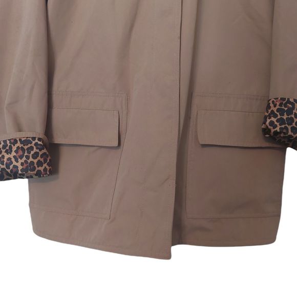 DENNIS Basso Tan & Leppard Lined Utility Style Jacket - Picture 4 of 8